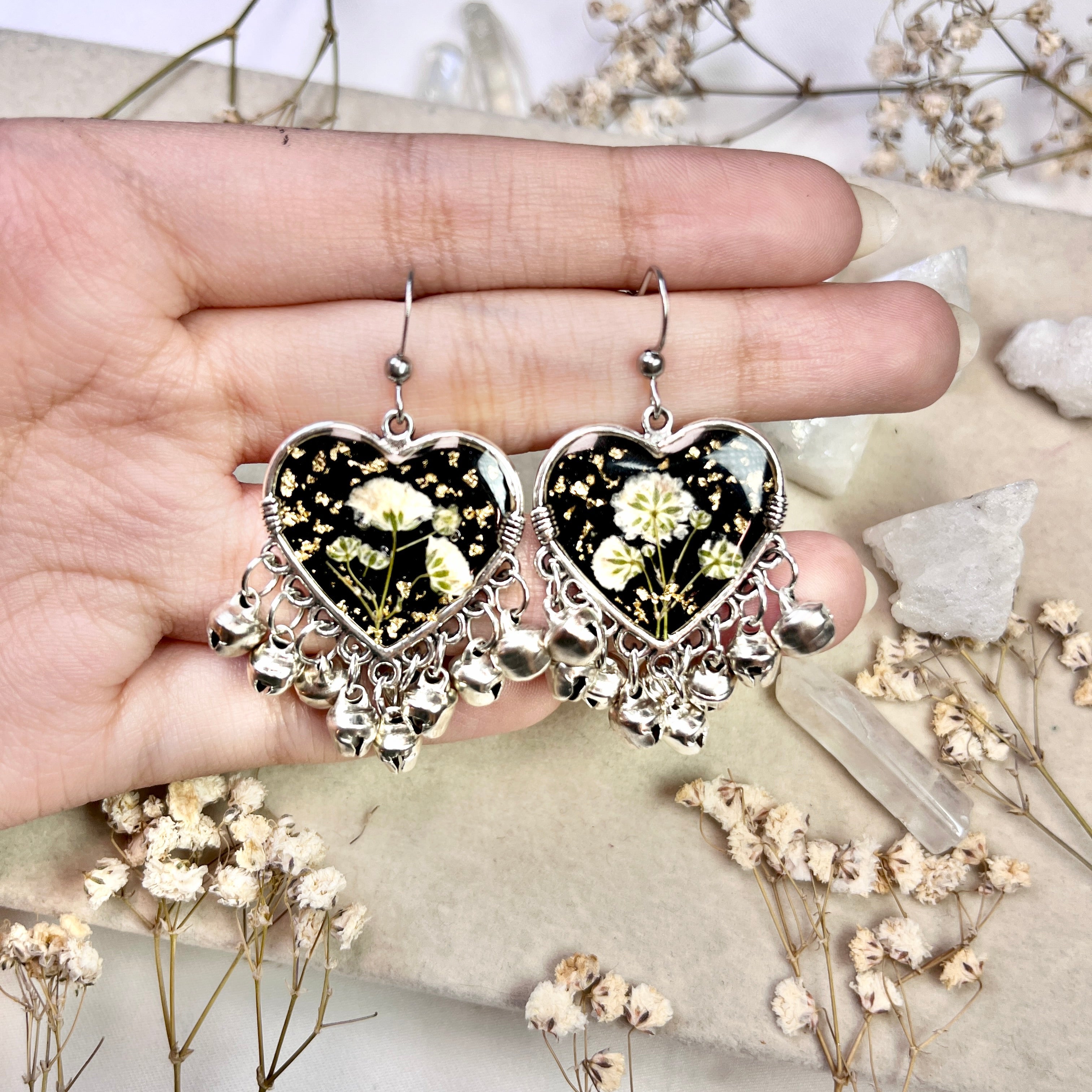 Oberlay Heart Ghungro - FLORAL - JHUMKAS