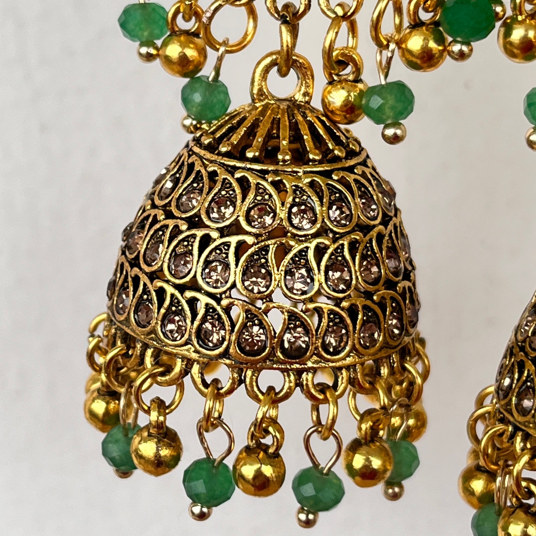 OBERLAY EMERALD - JHUMKAS